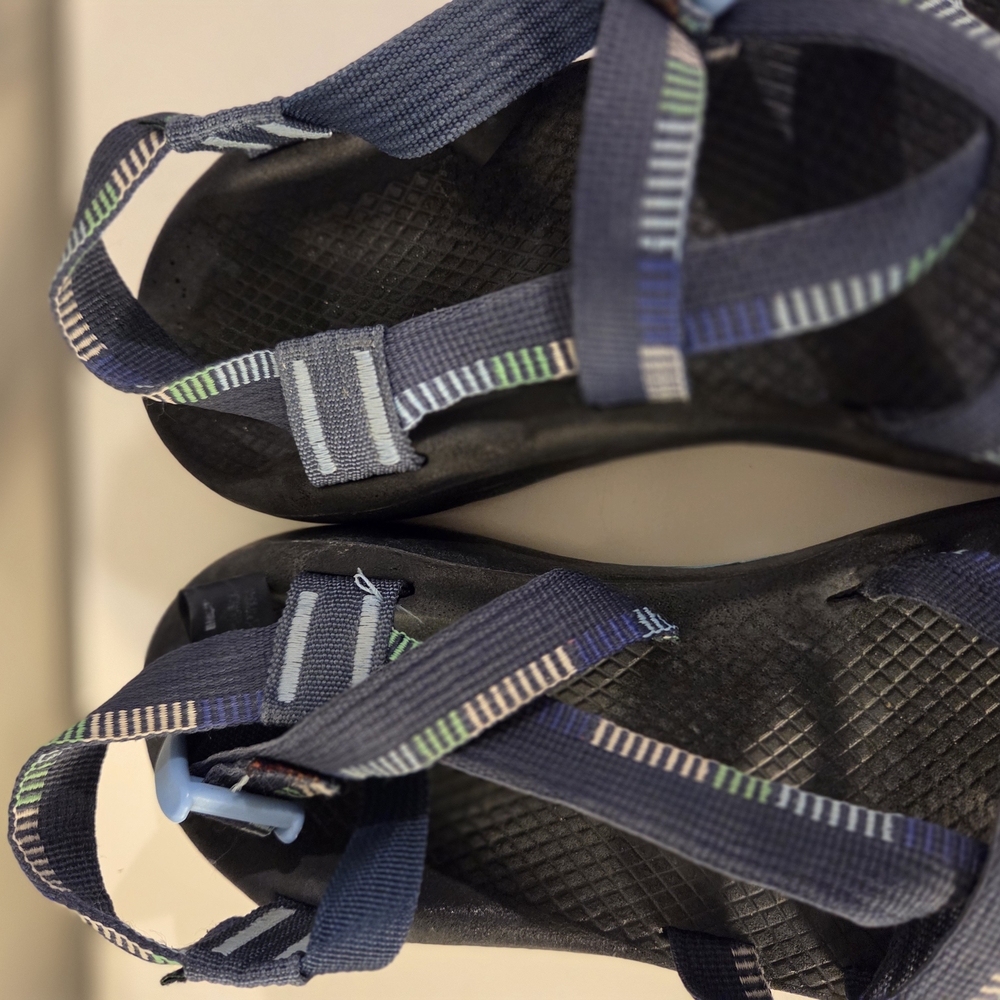 Womens Blue and Green Chaco Sandals - Picture 4 of 6